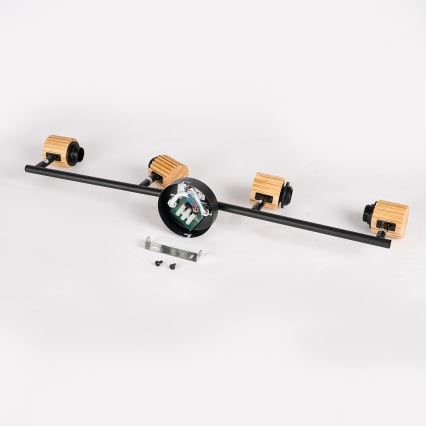 Brilagi - Oprawa punktowa ODENSE 4xE14/10W/230V kauczukowiec/czarny