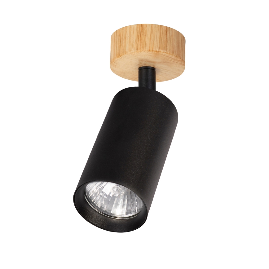 Brilagi - Oprawa punktowa SELE 1xGU10/30W/230V czarna/dekor dębu