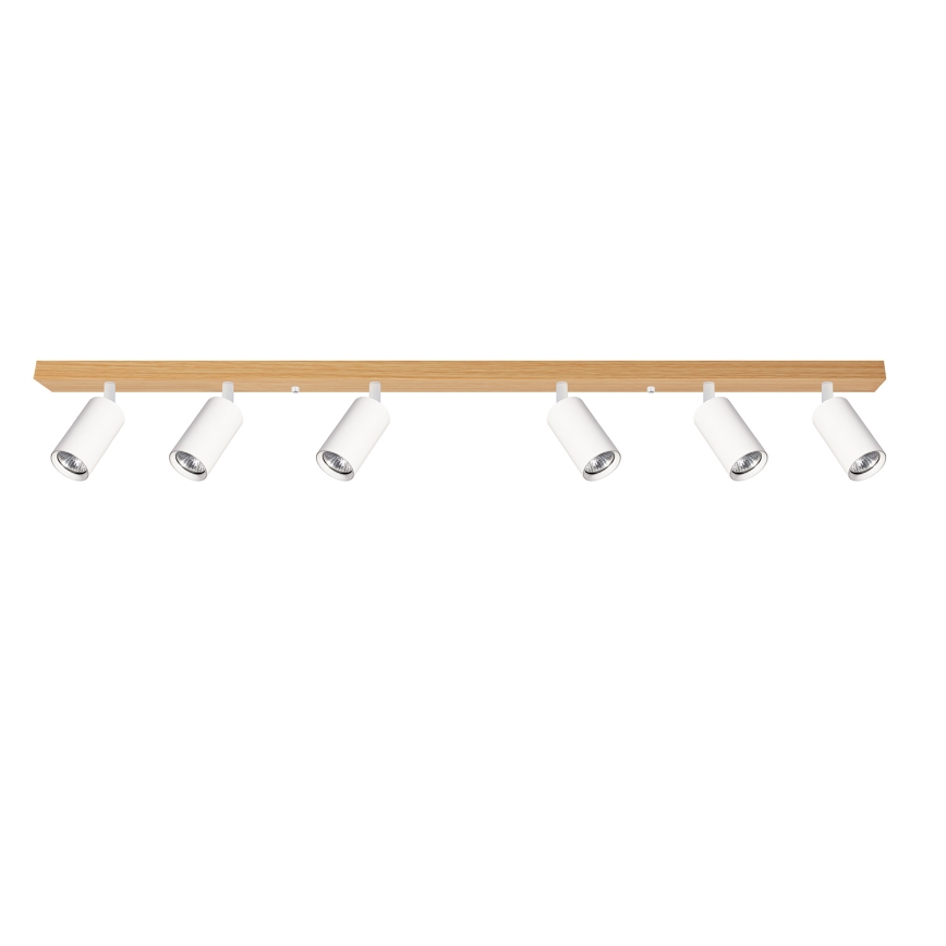 Brilagi - Oprawa punktowa SELE 6xGU10/30W/230V biała/dekor dębu