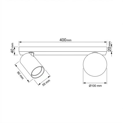 Brilagi - Oprawa punktowa SELE BALL 1xGU10/30W/230V + 1xG9/10W beżowa
