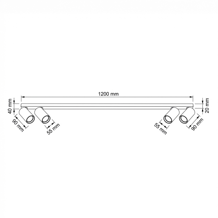 BRILAGI - Oprawa punktowa SELE LONG 4xGU10/30W/230V beżowa