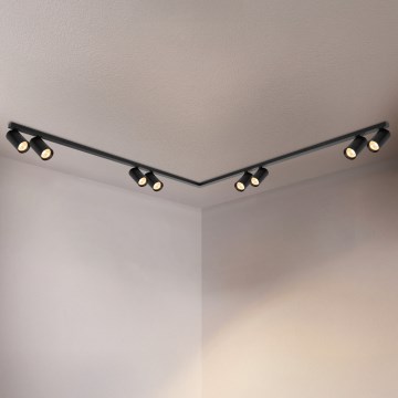 Brilagi - Oprawa punktowa SELE LONG 8xGU10/30W/230V czarna