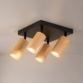 Brilagi - Oprawa punktowa SELE SQUARE 4xGU10/30W/230V czarna/dekor dębu