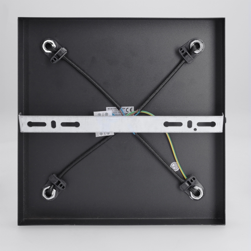 BRILAGI - Oprawa punktowa SELE SQUARE 4xGU10/30W/230V czarna/dekor dębu