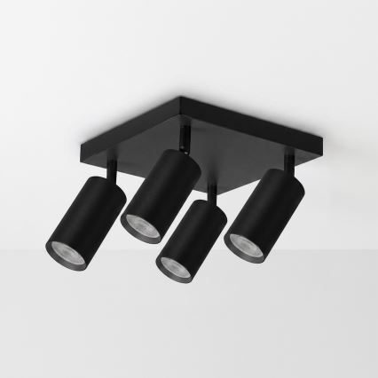 Brilagi - Oprawa punktowa SELE SQUARE 4xGU10/30W/230V czarna