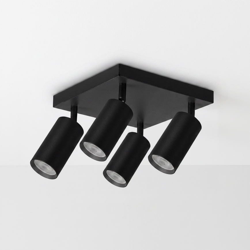 Brilagi - Oprawa punktowa SELE SQUARE 4xGU10/30W/230V czarna