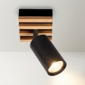 Brilagi - Oprawa punktowa SELE WOOD 1xGU10/30W/230V czarny/drewno