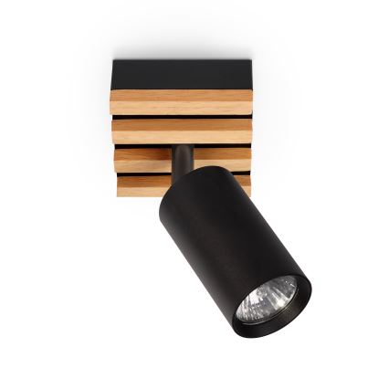 BRILAGI - Oprawa punktowa SELE WOOD ACOUSTIC 1xGU10/30W/230V czarny/drewno