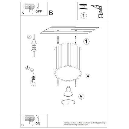 Brilagi - Oprawa punktowa SFERA 1xGU10/10W/230V śr. 10 cm brązowa
