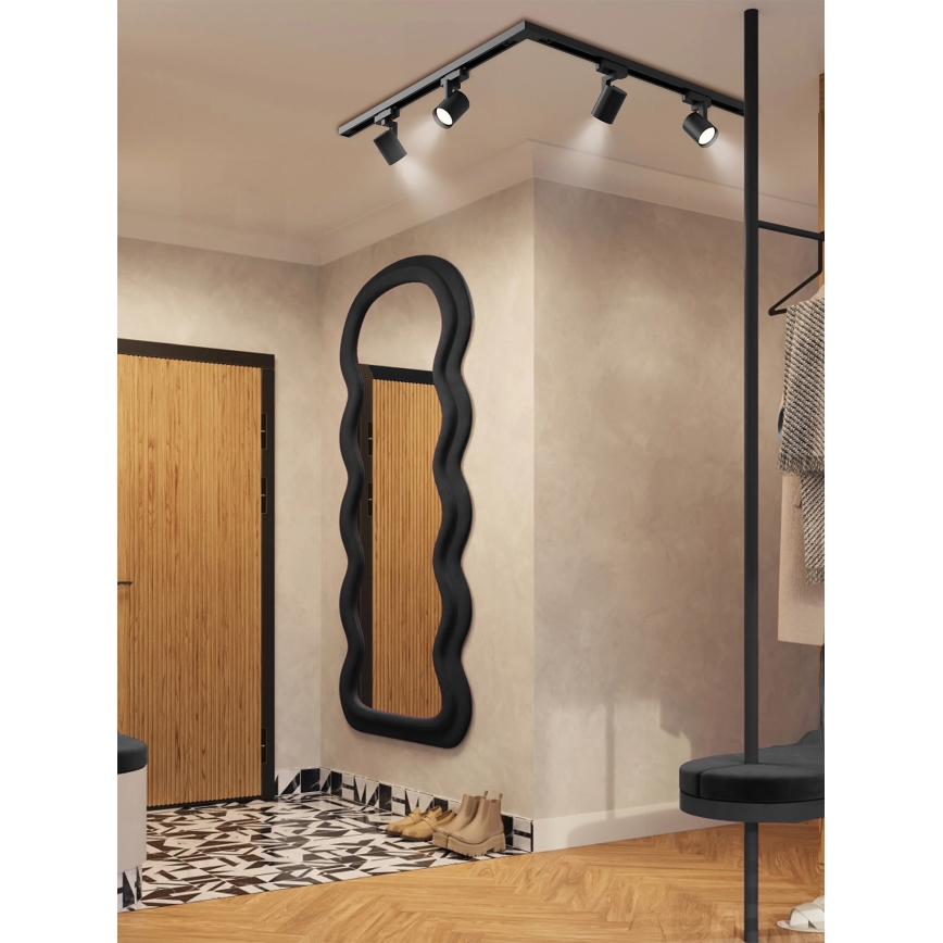 Brilagi - Oprawa punktowa w systemie szynowym HUSKY 4xGU10/10W/230V, czarna