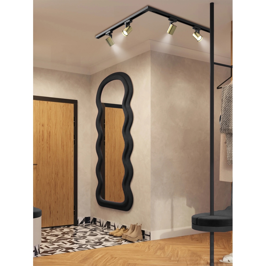 Brilagi - Oprawa punktowa w systemie szynowym HUSKY 4xGU10/10W/230V czarna/złota