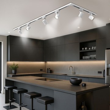 Brilagi - Oprawa punktowa w systemie szynowym HUSKY 6xGU10/10W/230V biała