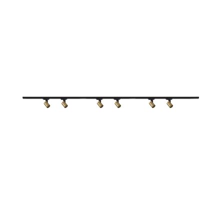 Brilagi - Oprawa punktowa w systemie szynowym HUSKY 6xGU10/10W/230V czarna/złota