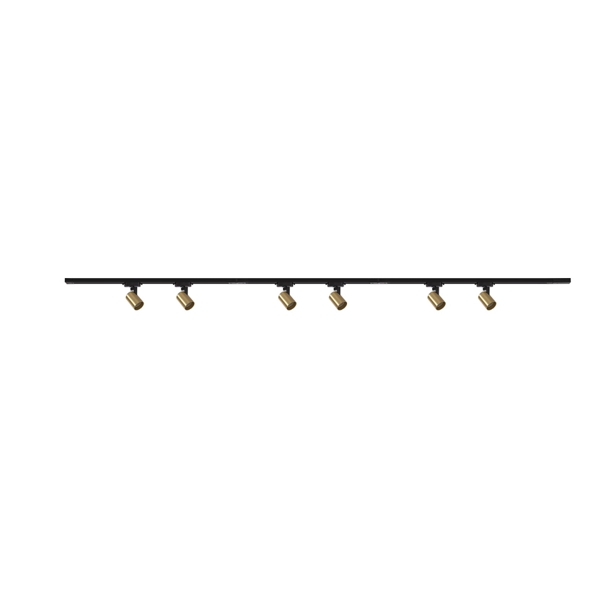Brilagi - Oprawa punktowa w systemie szynowym HUSKY 6xGU10/10W/230V czarna/złota