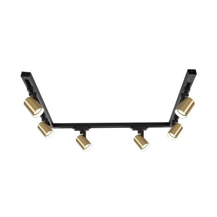 Brilagi - Oprawa punktowa w systemie szynowym HUSKY 6xGU10/10W/230V czarna/złota
