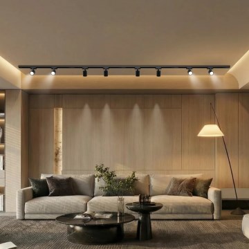 Brilagi - Oprawa punktowa w systemie szynowym HUSKY 8xGU10/10W/230V czarna