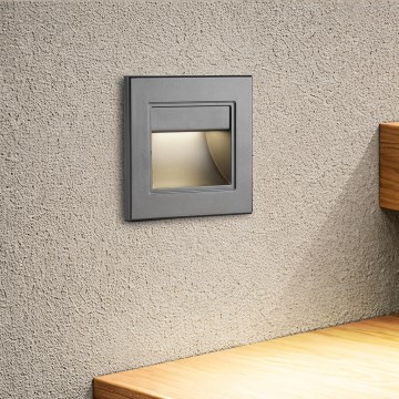 Brilagi - Oprawa schodowa LED STEP LIGHT LED/1,5W/230V IP44 antracyt