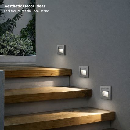 Brilagi - Oprawa schodowa LED STEP LIGHT LED/1,5W/230V IP44 antracyt