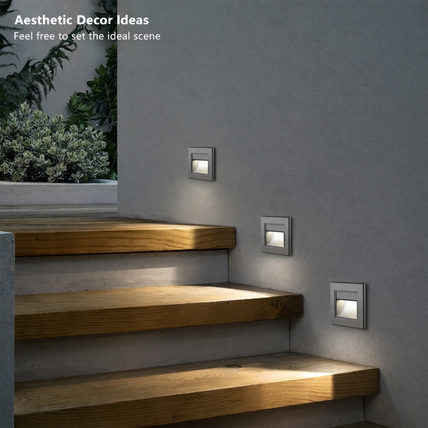 Brilagi - Oprawa schodowa LED STEP LIGHT LED/1,5W/230V IP44 antracyt