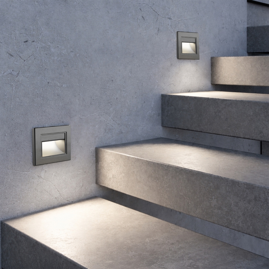 Brilagi - Oprawa schodowa LED STEP LIGHT LED/1,5W/230V IP44 antracyt