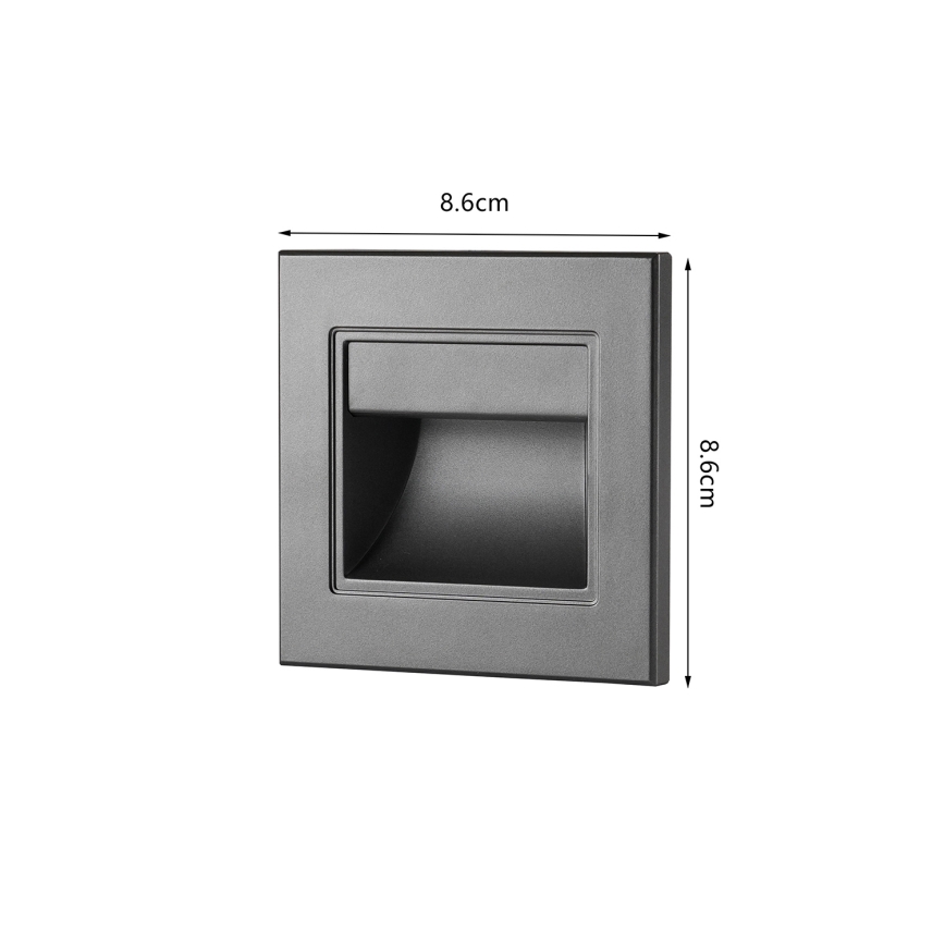 Brilagi - Oprawa schodowa LED STEP LIGHT LED/1,5W/230V IP44 antracyt