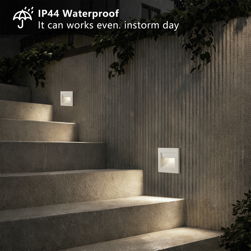 Brilagi - Oprawa schodowa LED STEP LIGHT LED/1,5W/230V IP44 biała