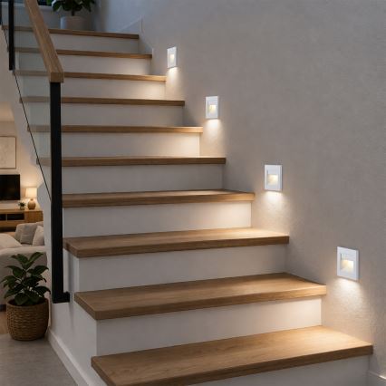 Brilagi - Oprawa schodowa LED STEP LIGHT LED/1,5W/230V IP44 biała