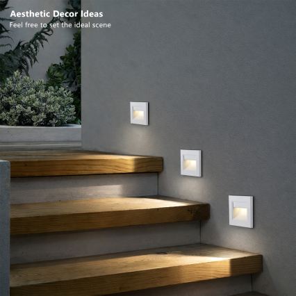 Brilagi - Oprawa schodowa LED STEP LIGHT LED/1,5W/230V IP44 biała