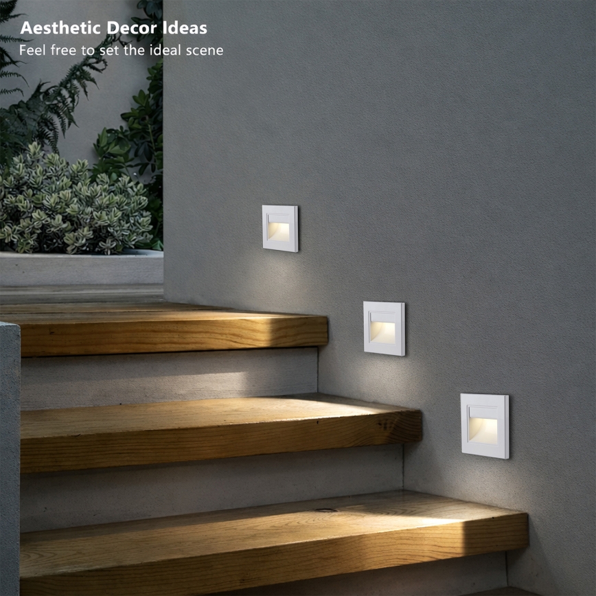 Brilagi - Oprawa schodowa LED STEP LIGHT LED/1,5W/230V IP44 biała