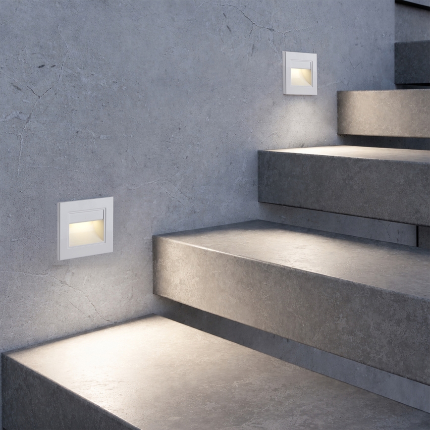 Brilagi - Oprawa schodowa LED STEP LIGHT LED/1,5W/230V IP44 biała