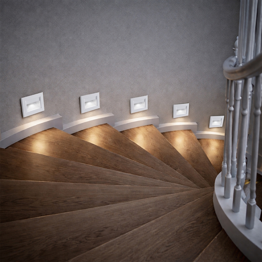 Brilagi - Oprawa schodowa LED STEP LIGHT LED/1,5W/230V IP44 biała