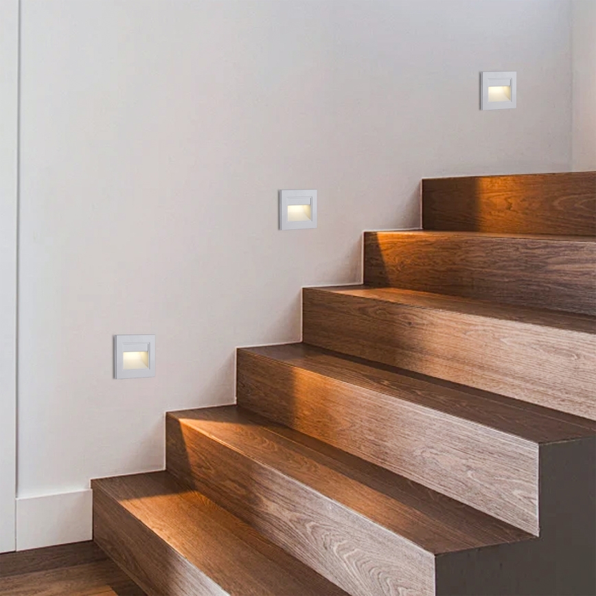 Brilagi - Oprawa schodowa LED STEP LIGHT LED/1,5W/230V IP44 biała