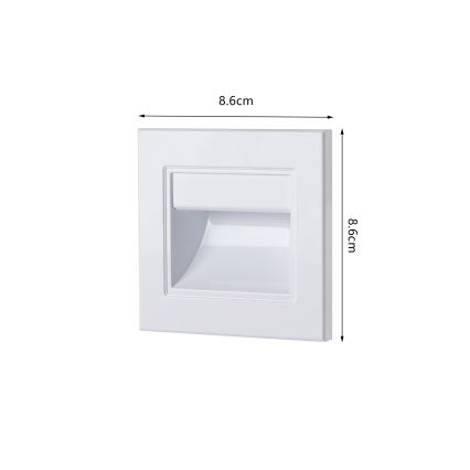 Brilagi - Oprawa schodowa LED STEP LIGHT LED/1,5W/230V IP44 biała