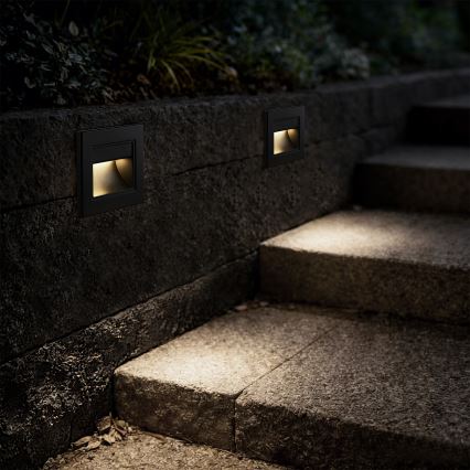 Brilagi - Oprawa schodowa LED STEP LIGHT LED/1,5W/230V IP44 czarna