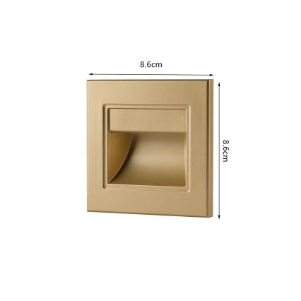 Brilagi - Oprawa schodowa LED STEP LIGHT LED/1,5W/230V IP44 złota