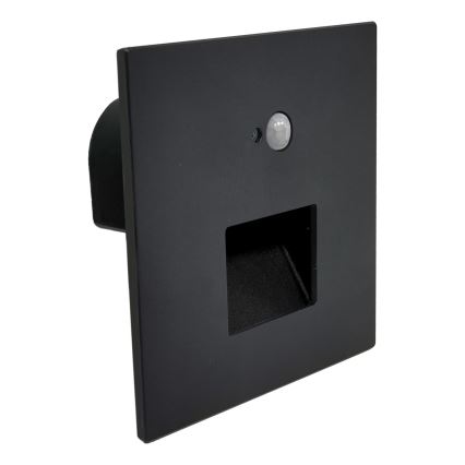 Brilagi - Oprawa schodowa LED z czujnikiem ruchu i zmierzchu JACK LED/3W/230V 3000/4000/6500K IP65 czarna
