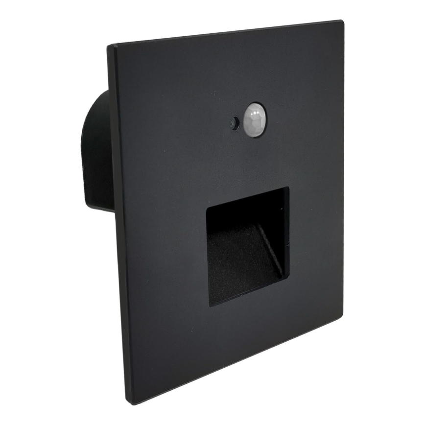 Brilagi - Oprawa schodowa LED z czujnikiem ruchu i zmierzchu JACK LED/3W/230V 3000/4000/6500K IP65 czarna