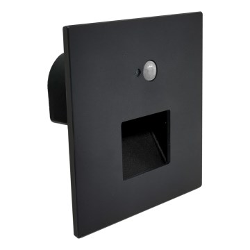 Brilagi - Oprawa schodowa LED z czujnikiem ruchu i zmierzchu JACK LED/3W/230V 3000/4000/6500K IP65 czarna
