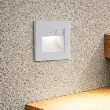 Brilagi - Oprawa schodowa LED z czujnikiem STEP LIGHT LED/1,5W/230V IP44 biała