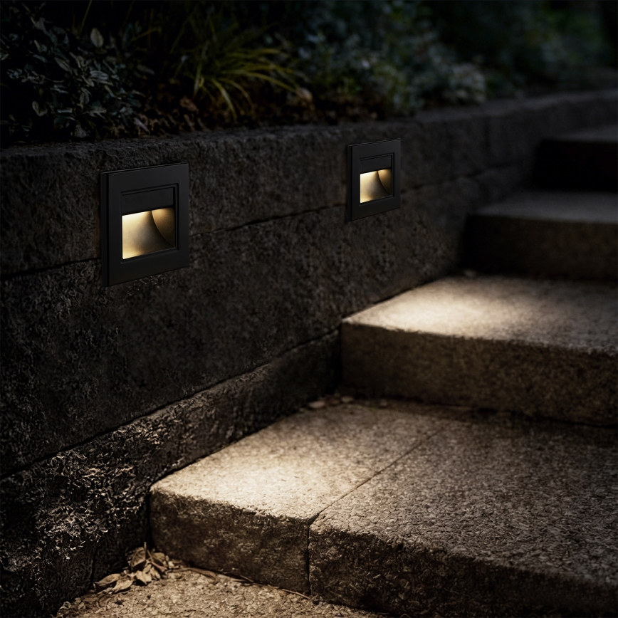 Brilagi - Oprawa schodowa STEP LIGHT LED 1,5W/230V IP44 czarna