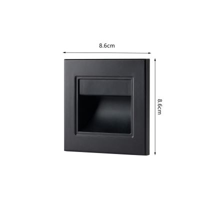 Brilagi - Oprawa schodowa STEP LIGHT LED 1,5W/230V IP44 czarna