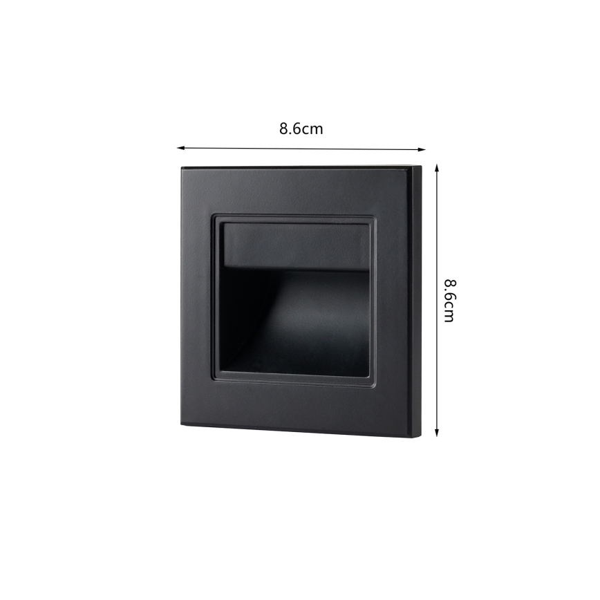 Brilagi - Oprawa schodowa STEP LIGHT LED 1,5W/230V IP44 czarna