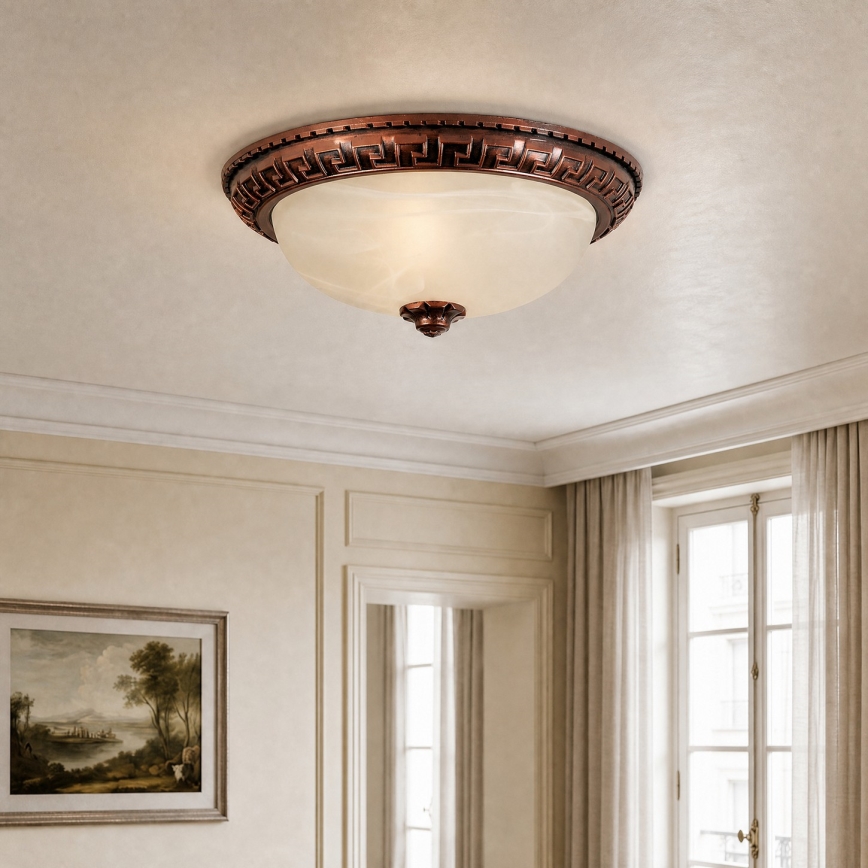 Brilagi - Oprawa sufitowa FRESCO 2xE27/40W/230V Ø 30 cm miedziana