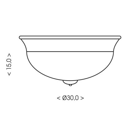 Brilagi - Oprawa sufitowa FRESCO 2xE27/40W/230V Ø 30 cm miedziana