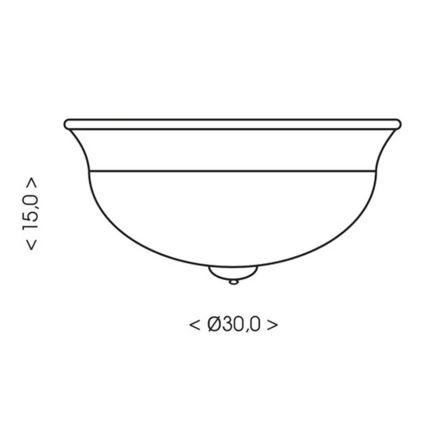 Brilagi - Oprawa sufitowa FRESCO 2xE27/40W/230V Ø 30 cm miedziana