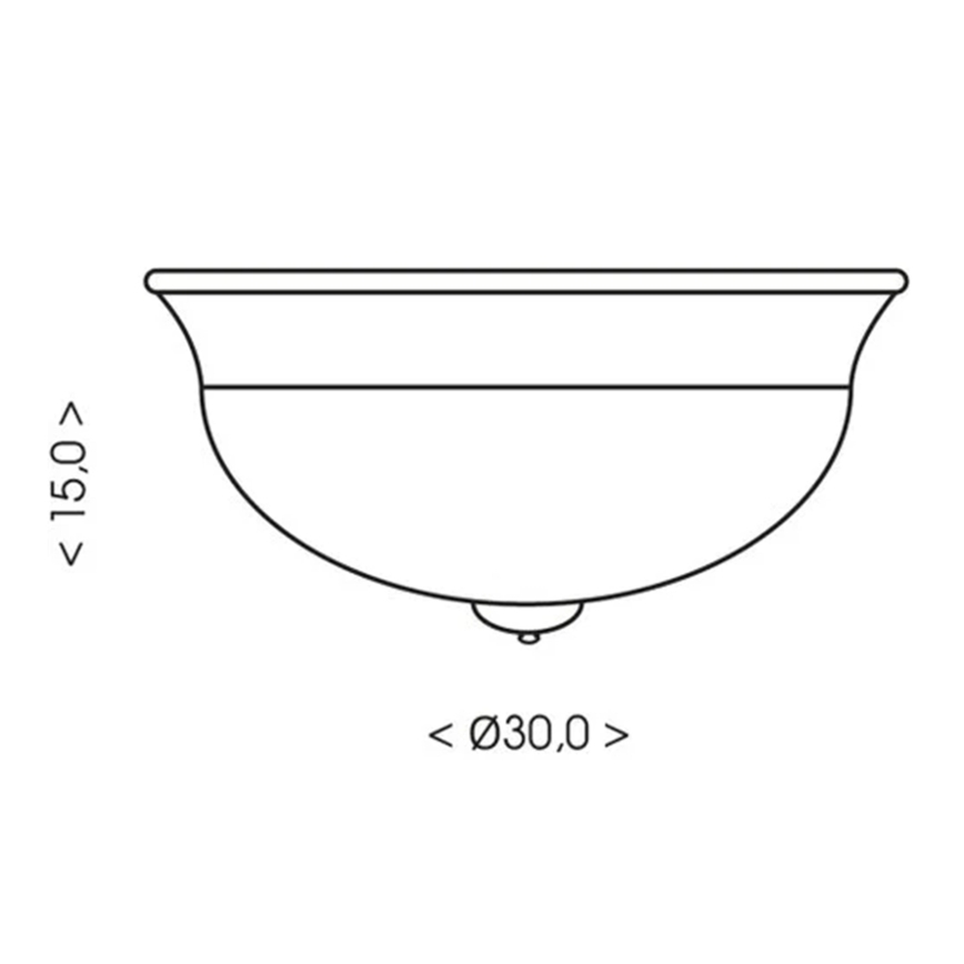 Brilagi - Oprawa sufitowa FRESCO 2xE27/40W/230V Ø 30 cm miedziana