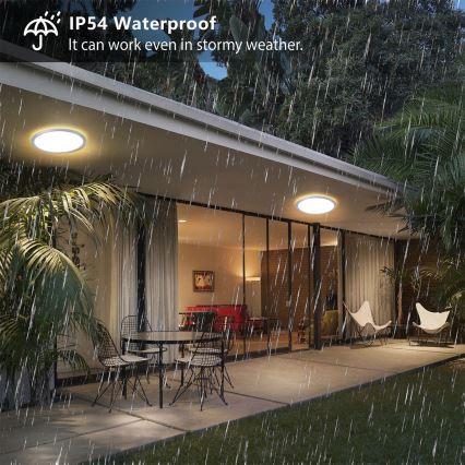 Brilagi - Łazienkowa lampa sufitowa LED ULTRA SLIM 12W/230V, śr. 22,5 cm, srebrna, IP54