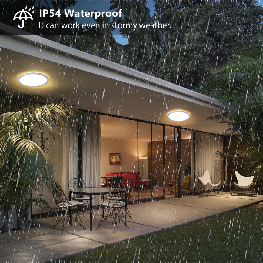 Brilagi - Łazienkowa lampa sufitowa LED ULTRA SLIM 12W/230V, śr. 22,5 cm, srebrna, IP54