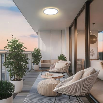 Brilagi - Łazienkowa lampa sufitowa LED ULTRA SLIM 12W/230V, śr. 22,5 cm, srebrna, IP54