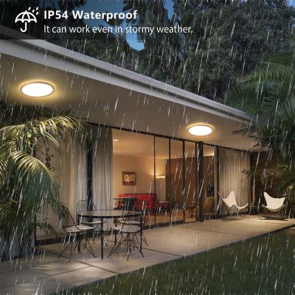 Brilagi - LED łazienkowa oprawa sufitowa ULTRA SLIM LED/12W/230V śr. 22,5 cm różowe złoto IP54